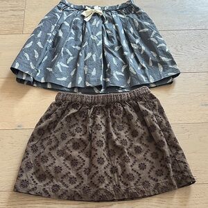 Crewcuts and Peek
Gray and Brown Patterned kids Skirts.
Both size 8 kids!